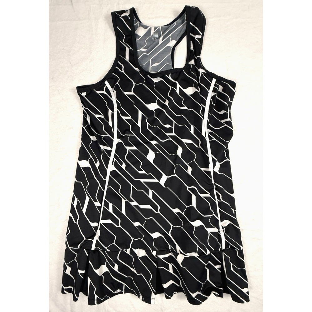 Tail Activewear Kalindi Geo Onyx 32" Dress Golf Tennis UPF 50+ Racerback Ruffle